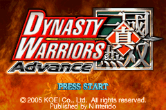 Dynasty Warriors Advance (USA) Title Screen